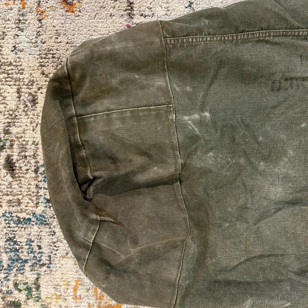 Vintage US Military Canvas Duffel Sea Bag Olive Drab Army Green USGI Gear